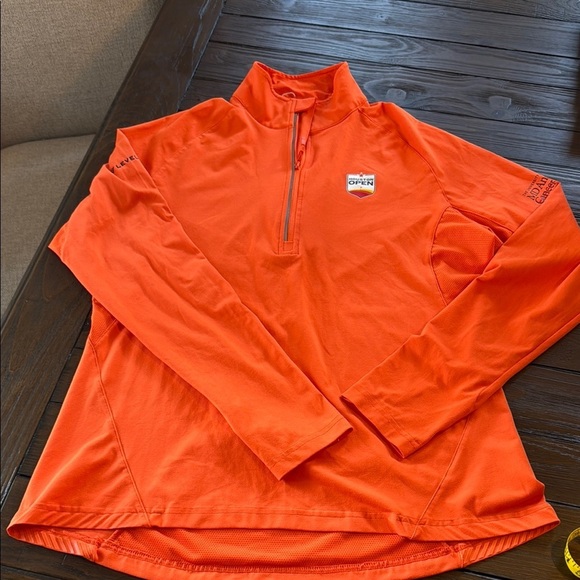 Levelwear Houston Open Women's Orange Half-Zip Pullover Large Golf - Picture 3 of 9